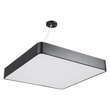 GLOBOSTAR® KAMALA 61208-P Μοντέρνο Κρεμαστό Φωτιστικό Οροφής LED 75W 8625lm 120° AC 220-240V IP20 Ρυθμιζόμενο Λευκό CCT με Χειριστήριο από 2700K έως 6000K Dimmable - Lumileds SMD Chip - Μαύρο Ματ - Μ60 x Π60 x Υ8cm - 3 Χρόνια Εγγύηση