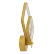 GLOBOSTAR® ANNA 61087 Μοντέρνο Φωτιστικό Τοίχου - Απλίκα LED 15W 1800lm 300° AC 220-240V IP20 Ρυθμιζόμενο Λευκό CCT με On/Off 2700K/4500K/6000K - Lumileds SMD Chip - Χρυσό Βούρτσας - Μ25 x Π8 x Υ30cm - 3 Χρόνια Εγγύηση