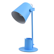 GloboStar® PENCASE 61568 Μοντέρνο Επιτραπέζιο Φωτιστικό Πορτατίφ Μονόφωτο 1 x E27 IP20 Μπλε Μέταλλο - Μ12 x Π15 x Υ38cm