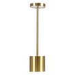 GloboStar® JOJO 76523 Επαναφορτιζόμενο Επιτραπέζιο Φωτιστικό Πορτατίφ LED 1.5W 105lm 120° DC 5V IP44 CCT Ultra Θερμό 1500K - Φυσικό Λευκό 4500K - Ψυχρό Λευκό 6000K Dimmable Χρυσό Αλουμίνιο - Μ8 x Π8 x Υ34cm - 2 Χρόνια Εγγύηση