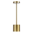 GloboStar® JOJO 76523 Επαναφορτιζόμενο Επιτραπέζιο Φωτιστικό Πορτατίφ LED 1.5W 105lm 120° DC 5V IP44 CCT Ultra Θερμό 1500K - Φυσικό Λευκό 4500K - Ψυχρό Λευκό 6000K Dimmable Χρυσό Αλουμίνιο - Μ8 x Π8 x Υ34cm - 2 Χρόνια Εγγύηση