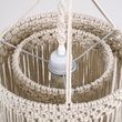 GLOBOSTAR® ZAMBIA 36208 Boho Κρεμαστό Φωτιστικό Οροφής με Ντουί 1 x E27 AC 220-240V IP20 - Μπεζ - Μ30 x Π30 x Υ60cm