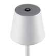 GloboStar® NEGA 60474 Μοντέρνο Επιτραπέζιο Φωτιστικό Πορτατίφ LED 2.2W 154lm 360° DC 5V Επαναφορτιζόμενο με Μπαταρία Li-ion 4000mAh - Διακόπτη Αφής - Θερμό Λευκό 2700K - Dimmable - D10 x H39cm - Λευκό - 2 Years Warranty