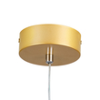 GLOBOSTAR® ALICE 61057 Μοντέρνο Κρεμαστό Φωτιστικό Οροφής LED 20W 2400lm 300° AC 220-240V IP20 Ρυθμιζόμενο Λευκό CCT με On/Off 2700K/4500K/6000K - Lumileds SMD Chip - Χρυσό Βούρτσας - Μ25 x Π22 x Υ25cm - 3 Χρόνια Εγγύηση