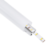 GLOBOSTAR® ALP-ROUND TUBIT 70853-3M Επιφανειακό & Κρεμαστό Προφίλ Αλουμινίου με Λευκό Γαλακτερό Πατητό Κάλυμμα για Ταινίες LED IP20 - Ασημί & Λευκό - Μ300 x Π3 x Υ3cm