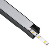 GLOBOSTAR® ALP-LINEAR LIGHTLINE 70869-3M Επιφανειακό Προφίλ Αλουμινίου με Λευκό Γαλακτερό Πατητό Κάλυμμα για Ταινίες LED IP20 - Μαύρο & Λευκό - Μ300 x Π2.3 x Υ2cm - Πακέτο 5 Τεμαχίων
