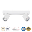 GLOBOSTAR® LEONARDO 60347 Μοντέρνο Φωτιστικό Οροφής LED 20W 2400lm 60° AC 220-240V IP20 Φυσικό Λευκό 4500K - Bridgelux COB - Λευκό - Μ32 x Π7 x Υ11.8cm - 5 Χρόνια Εγγύηση