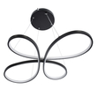 GLOBOSTAR® BUTTERFLY 61391 Μοντέρνο Κρεμαστό Φωτιστικό Οροφής LED 75W 8400lm 300° AC 220-240V IP20 Ρυθμιζόμενο Λευκό CCT με Χειριστήριο από 2700K έως 6000K Dimmable - Lumileds SMD Chip - Μαύρο Ματ - Μ70 x Π55 x Υ4cm - 3 Χρόνια Εγγύηση