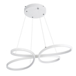 GLOBOSTAR® BUTTERFLY 61392 Μοντέρνο Κρεμαστό Φωτιστικό Οροφής LED 75W 8400lm 300° AC 220-240V IP20 Ρυθμιζόμενο Λευκό CCT με Χειριστήριο από 2700K έως 6000K Dimmable - Lumileds SMD Chip - Λευκό Ματ - Μ70 x Π55 x Υ4cm - 3 Χρόνια Εγγύηση