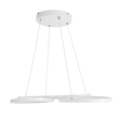 GLOBOSTAR® BUTTERFLY 61392 Μοντέρνο Κρεμαστό Φωτιστικό Οροφής LED 75W 8400lm 300° AC 220-240V IP20 Ρυθμιζόμενο Λευκό CCT με Χειριστήριο από 2700K έως 6000K Dimmable - Lumileds SMD Chip - Λευκό Ματ - Μ70 x Π55 x Υ4cm - 3 Χρόνια Εγγύηση