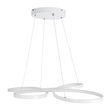 GLOBOSTAR® BUTTERFLY 61392 Μοντέρνο Κρεμαστό Φωτιστικό Οροφής LED 75W 8400lm 300° AC 220-240V IP20 Ρυθμιζόμενο Λευκό CCT με Χειριστήριο από 2700K έως 6000K Dimmable - Lumileds SMD Chip - Λευκό Ματ - Μ70 x Π55 x Υ4cm - 3 Χρόνια Εγγύηση