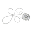 GLOBOSTAR® BUTTERFLY 61392 Μοντέρνο Κρεμαστό Φωτιστικό Οροφής LED 75W 8400lm 300° AC 220-240V IP20 Ρυθμιζόμενο Λευκό CCT με Χειριστήριο από 2700K έως 6000K Dimmable - Lumileds SMD Chip - Λευκό Ματ - Μ70 x Π55 x Υ4cm - 3 Χρόνια Εγγύηση