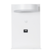 GLOBOSTAR® CROWN 61371 Μοντέρνο Φωτιστικό Τοίχου - Απλίκα Ξενοδοχείου Reading Light με Φορτιστή USB 3A LED 5W 550lm 120° AC 220-240V IP20 Φυσικό Λευκό 4500K - Bridgelux COB Chip & TÜV SÜD Driver - Λευκό Ματ - Μ15 x Π15 x Υ23cm - 3 Χρόνια Εγγύηση