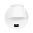 GLOBOSTAR® REGENCY 61374 Μοντέρνο Φωτιστικό Τοίχου - Απλίκα Ξενοδοχείου Reading Light με Φορτιστή USB 3A LED 8W 920lm 120° AC 220-240V IP20 Φυσικό Λευκό 4500K - Bridgelux SMD Chip & TÜV SÜD Driver - Λευκό Ματ - Μ12 x Π12 x Υ13cm - 3 Χρόνια Εγγύηση