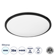 GLOBOSTAR® TUFFIN 60998 Φωτιστικό Πλαφονιέρα Οροφής LED 36W 4140lm 120° AC 220-240V Αδιάβροχο IP54 Ψυχρό Λευκό 6000K - Lumileds SMD Chip - Μαύρο Ματ & Λευκό Γαλακτερό - Μ48 x Π48 x Υ6.5cm - 3 Χρόνια Εγγύηση
