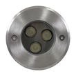 GLOBOSTAR® UNDERWATER-HUNI 90415 Υποβρύχιο Χωνευτό Σποτ για Σιντριβάνια/Πισίνες LED 3W 300lm 30° DC 24V Αδιάβροχο IP68 Ψυχρό Λευκό 6000K Dimmable - Ανοξείδωτο Ατσάλι 304 - Φ10 x Υ7.5cm - Q9.5 - 3 Χρόνια Εγγύηση