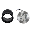 GLOBOSTAR® UNDERWATER-YUNI 90417 Υποβρύχιο Χωνευτό Σποτ για Σιντριβάνια/Πισίνες LED 6W 540lm 30° DC 24V Αδιάβροχο IP68 Θερμό Λευκό 2700K Dimmable - Ανοξείδωτο Ατσάλι 304 - Φ15 x Υ10cm / Q14cm - 3 Χρόνια Εγγύηση