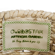GloboStar® Artificial Garden LIMNOS 20300 Διακοσμητικό Πλεκτό Καλάθι - Κασπώ Γλάστρα - Flower Pot Μπεζ Φ26cm x Υ56cm