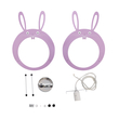 GLOBOSTAR® BUNNY 61577 Παιδικό Κρεμαστό Φωτιστικό Οροφής με Ντουί 1 x E27 AC 220-240V IP20 - Ροζ & Λευκό - Μ27.2 x Π15.5 x Υ40cm