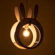 GLOBOSTAR® BUNNY 61577 Παιδικό Κρεμαστό Φωτιστικό Οροφής με Ντουί 1 x E27 AC 220-240V IP20 - Ροζ & Λευκό - Μ27.2 x Π15.5 x Υ40cm