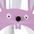 GLOBOSTAR® BUNNY 61577 Παιδικό Κρεμαστό Φωτιστικό Οροφής με Ντουί 1 x E27 AC 220-240V IP20 - Ροζ & Λευκό - Μ27.2 x Π15.5 x Υ40cm