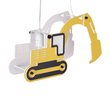 GLOBOSTAR® EXCAVATOR 61579 Παιδικό Κρεμαστό Φωτιστικό Οροφής με Ντουί 1 x E27 AC 220-240V IP20 - Κίτρινο & Μαύρο - Μ45 x Π15.5 x Υ27cm