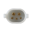 GLOBOSTAR® WWCONNECTOR 90712 5 Pin Σύνδεσμος Τροφοδοσίας για Wall Washers & Προβολείς με Είσοδο 5 x 0.25mm2 & Έξοδο 1 x Θηλυκό Βύσμα Αδιάβροχο IP65 - Μαύρο - Μ16 x Π2 x Υ1.2cm