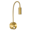 GLOBOSTAR® GOOSE 60880 Μοντέρνο Φωτιστικό Τοίχου - Απλίκα Ξενοδοχείου Reading Light LED 3W 300lm 36° AC 220-240V IP20 Φυσικό Λευκό 4500K - CREE XPE Chip & TÜV SÜD Driver - Χρυσό Πλατίνα - Μ6.5 x Π15 x Υ24.5cm - 3 Χρόνια Εγγύηση