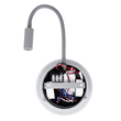 GLOBOSTAR® GOOSE 60882 Μοντέρνο Φωτιστικό Τοίχου - Απλίκα Ξενοδοχείου Reading Light με Φορτιστή USB 3A LED 6W 600lm 36° & 360° AC 220-240V IP20 Φυσικό Λευκό 4500K - CREE XPE & Lumileds SMD Chip & TÜV SÜD Driver - Γκρι Ανθρακί Ματ - Μ15.5 x Π15 x Υ30.5cm - 3 Χρόνια Εγγύηση