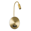 GLOBOSTAR® GOOSE 60885 Μοντέρνο Φωτιστικό Τοίχου - Απλίκα Ξενοδοχείου Reading Light με Φορτιστή USB 3A LED 6W 600lm 36° & 360° AC 220-240V IP20 Φυσικό Λευκό 4500K - CREE XPE & Lumileds SMD Chip & TÜV SÜD Driver - Χρυσό Πλατίνα - Μ15.5 x Π15 x Υ30.5cm - 3 Χρόνια Εγγύηση