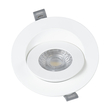 GLOBOSTAR® LEXIS JOINT 60990 Χωνευτό Κινούμενο Downlight Σποτ LED 7W 680lm 45° AC 220-240V Αδιάβροχο IP44 Φυσικό Λευκό 4500K - Bridgelux SMD Chip & TÜV SÜD Driver - Λευκό Ματ - Μ12 x Π12 x Υ3.1cm / Q9cm - 5 Χρόνια Εγγύηση