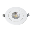 GLOBOSTAR® LEXIS JOINT 60990 Χωνευτό Κινούμενο Downlight Σποτ LED 7W 680lm 45° AC 220-240V Αδιάβροχο IP44 Φυσικό Λευκό 4500K - Bridgelux SMD Chip & TÜV SÜD Driver - Λευκό Ματ - Μ12 x Π12 x Υ3.1cm / Q9cm - 5 Χρόνια Εγγύηση