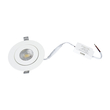 GLOBOSTAR® LEXIS JOINT 60990 Χωνευτό Κινούμενο Downlight Σποτ LED 7W 680lm 45° AC 220-240V Αδιάβροχο IP44 Φυσικό Λευκό 4500K - Bridgelux SMD Chip & TÜV SÜD Driver - Λευκό Ματ - Μ12 x Π12 x Υ3.1cm / Q9cm - 5 Χρόνια Εγγύηση