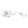 GLOBOSTAR® LEXIS JOINT 60991 Χωνευτό Κινούμενο Downlight Σποτ LED 7W 660lm 45° AC 220-240V Αδιάβροχο IP44 Θερμό Λευκό 2700K - Bridgelux SMD Chip & TÜV SÜD Driver - Λευκό Ματ - Μ12 x Π12 x Υ3.1cm / Q9cm - 5 Χρόνια Εγγύηση