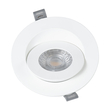 GLOBOSTAR® LEXIS JOINT 60991 Χωνευτό Κινούμενο Downlight Σποτ LED 7W 660lm 45° AC 220-240V Αδιάβροχο IP44 Θερμό Λευκό 2700K - Bridgelux SMD Chip & TÜV SÜD Driver - Λευκό Ματ - Μ12 x Π12 x Υ3.1cm / Q9cm - 5 Χρόνια Εγγύηση