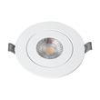 GLOBOSTAR® LEXIS JOINT 60991 Χωνευτό Κινούμενο Downlight Σποτ LED 7W 660lm 45° AC 220-240V Αδιάβροχο IP44 Θερμό Λευκό 2700K - Bridgelux SMD Chip & TÜV SÜD Driver - Λευκό Ματ - Μ12 x Π12 x Υ3.1cm / Q9cm - 5 Χρόνια Εγγύηση