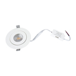 GLOBOSTAR® LEXIS JOINT 60991 Χωνευτό Κινούμενο Downlight Σποτ LED 7W 660lm 45° AC 220-240V Αδιάβροχο IP44 Θερμό Λευκό 2700K - Bridgelux SMD Chip & TÜV SÜD Driver - Λευκό Ματ - Μ12 x Π12 x Υ3.1cm / Q9cm - 5 Χρόνια Εγγύηση