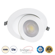 GLOBOSTAR® LEXIS JOINT 60988 Χωνευτό Κινούμενο Downlight Σποτ LED 12W 1200lm 45° AC 220-240V Αδιάβροχο IP44 Φυσικό Λευκό 4500K - Bridgelux SMD Chip & TÜV SÜD Driver - Λευκό Ματ - Μ15.8 x Π15.8 x Υ13cm / Q13cm - 5 Χρόνια Εγγύηση