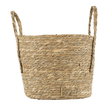 GloboStar® Artificial Garden TINOS 20292 Διακοσμητικό Πλεκτό Καλάθι - Κασπώ Γλάστρα - Flower Pot Μπεζ Φ35cm x Υ30cm