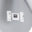 GLOBOSTAR® JERSEY 61103 Μοντέρνο Φωτιστικό Τοίχου - Απλίκα Ξενοδοχείου Reading Light με Φορτιστή USB 3A LED 10W 1380lm 36° & 360° AC 220-240V IP20 Φυσικό Λευκό 4500K - Bridgelux SMD Chip & TÜV SÜD Driver - Νίκελ Βούρτσας - Μ14.5 x Π14.5 x Υ6cm - 3 Χρόνια Εγγύηση