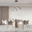 GLOBOSTAR® SPIRALE 61287 Μοντέρνο Κρεμαστό Φωτιστικό Οροφής LED 75W 8400lm 300° AC 220-240V IP20 Ρυθμιζόμενο Λευκό CCT με Χειριστήριο από 2700K έως 6000K Dimmable - Lumileds SMD Chip - Καφέ Ματ - Μ72 x Π25 x Υ30cm - 3 Χρόνια Εγγύηση