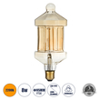 GLOBOSTAR® LANTERN 99026 Λάμπα E27 FT95 LED 8W 650lm 360° AC 220-240V IP20 Ultra Θερμό Λευκό 2200K Dimmable - Long Filament Chip - Μελί - Μ9.5 x Π9.5 x Υ21.5cm - 3 Χρόνια Εγγύηση