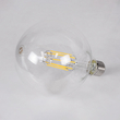GLOBOSTAR® BUBBLE 99055 Λάμπα E27 G125 LED 12W 1320lm 360° AC 220-240V IP20 Φυσικό Λευκό 4500K Dimmable - Long Filament Chip - Διάφανο - Μ12.5 x Π12.5 x Υ18cm - 3 Χρόνια Εγγύηση