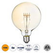 GLOBOSTAR® BUBBLE 99081 Λάμπα E27 G125 LED 4W 280lm 360° AC 220-240V IP20 Ultra Θερμό Λευκό 2200K Dimmable - Ultra Thin Soft T Spiral Filament Chip - Μελί - Μ12.5 x Π12.5 x Υ18cm - 3 Χρόνια Εγγύηση
