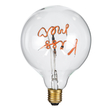 GLOBOSTAR® KISS ME 99256 Λάμπα E27 G125 LED 4W 340lm 360° AC 220-240V IP20 Ροζ Dimmable - Filament Chip - Διάφανο - Μ12.5 x Π12.5 x Υ18cm - 3 Χρόνια Εγγύηση