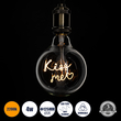 GLOBOSTAR® KISS ME 99257 Λάμπα E27 G125 LED 4W 340lm 360° AC 220-240V IP20 Ultra Θερμό Λευκό 2200K Dimmable - Filament Chip - Διάφανο - Μ12.5 x Π12.5 x Υ18cm - 3 Χρόνια Εγγύηση