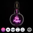 GLOBOSTAR® BE HAPPY 99259 Λάμπα E27 G125 LED 4W 340lm 360° AC 220-240V IP20 Ροζ Dimmable - Filament Chip - Διάφανο - Μ12.5 x Π12.5 x Υ18cm - 3 Χρόνια Εγγύηση