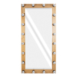GloboStar® MAKEUP MIRROR-160x80-1 Μοντέρνος Καθρέπτης Μακιγιάζ με Πλαίσιο Φυσικού Ξύλου με Διακόπτη On/Off 20 x E27 AC220-240V - Μ80 x Π7 x Υ160cm - Μπεζ Δρυς