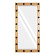 GloboStar® MAKEUP MIRROR-160x80-1 Μοντέρνος Καθρέπτης Μακιγιάζ με Πλαίσιο Φυσικού Ξύλου με Διακόπτη On/Off 20 x E27 AC220-240V - Μ80 x Π7 x Υ160cm - Μπεζ Δρυς