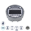 GloboStar® ROADER 60367 Professional LED Strobe Αυτόνομος Ηλιακός Χωνευτός Ανακλαστήρας Οδοστρώματος με Ενσωματωμένο Φωτοβολταϊκό Panel 2.5V 220mA & Επαναφορτιζόμενη Μπαταρία Ni-MH 1.2V 1200mAh - Αδιάβροχο IP68 - Ψυχρό Λευκό 6000K - Max Pass Load 20 Τόνοι - Φ12.5 x Υ7.7cm - 3 Years Warranty